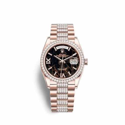 Rolex Day-Date 36 Everose Gold / Diamond / Eisenkiesel / President-Diamond 128345RBR-0045 (M128345rbr-0045)